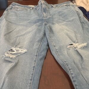 Universal Thread Light Blue Distressed High Rise 90s Slim Jeans